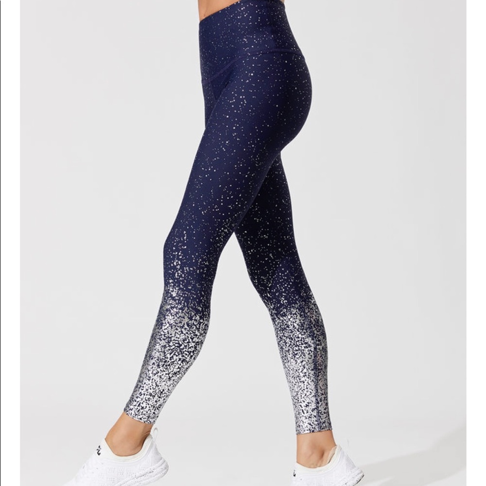 Alloy Ombré High Waisted Midi Legging- Navy/Silver